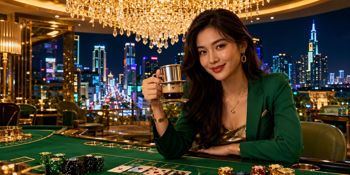 Người chơi tại TP. Hồ Chí Minh trải nghiệm baccarat trực tuyến trong không gian cà phê hiện đại